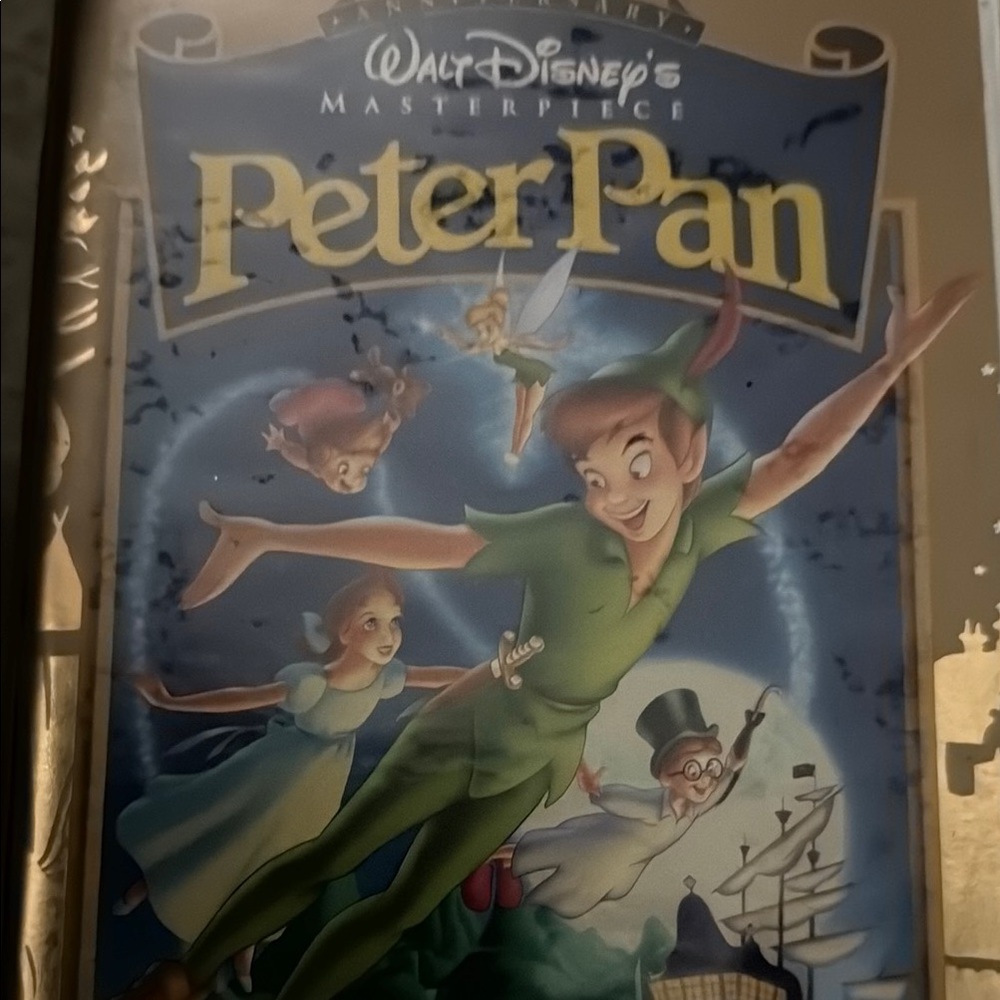 Disney Peter Pan Gold and Green VHS